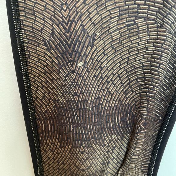 Lululemon Wunder Under Leggings 6 Womens Luon Gold Printed Athletic Athleisure - Picture 3 of 6